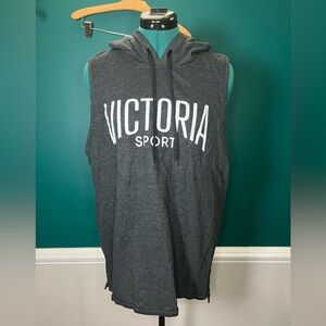 Victoria Sport Gray Sleeveless Hoodie